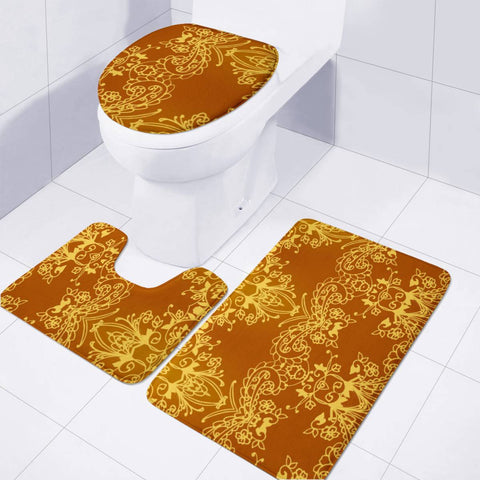 Image of Brown Toilet Three Pieces Set