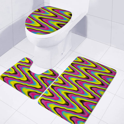 Image of Melting Colour Toilet Three Pieces Set