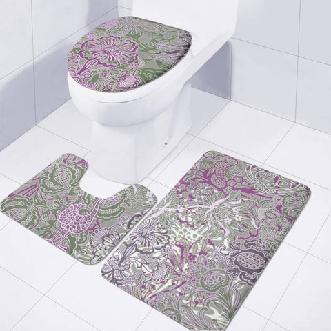 Image of Indian Flowers Toilet Three Pieces Set