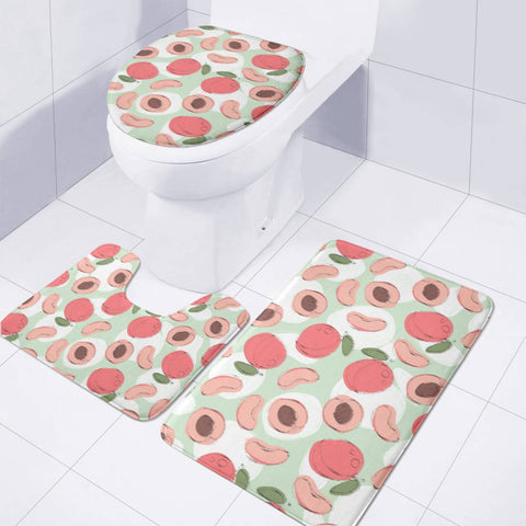 Image of Peach Toilet Three Pieces Set