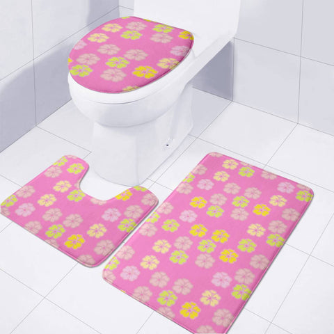 Image of Flowers Toilet Three Pieces Set