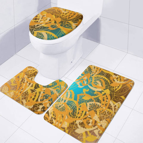 Image of Brown Toilet Three Pieces Set