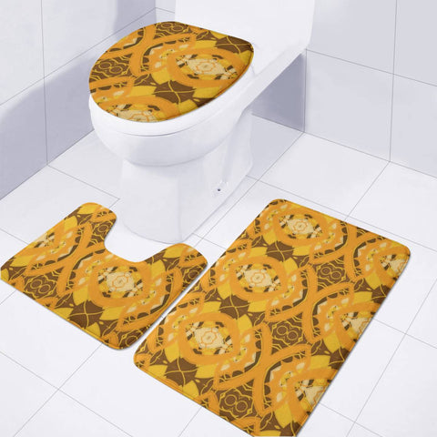 Image of Brown Toilet Three Pieces Set