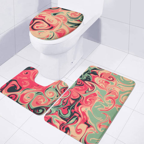 Image of Crazy Swirls Toilet Three Pieces Set