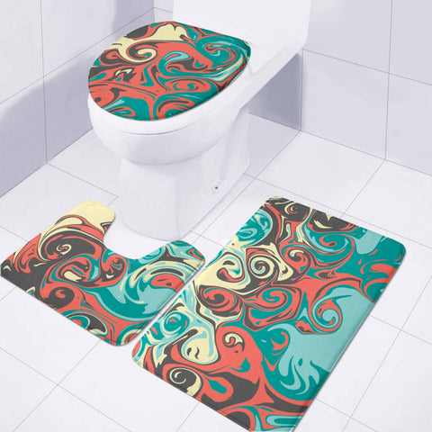 Image of Crazy Swirls Toilet Three Pieces Set