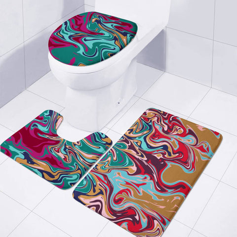 Image of Crazy Swirls Toilet Three Pieces Set