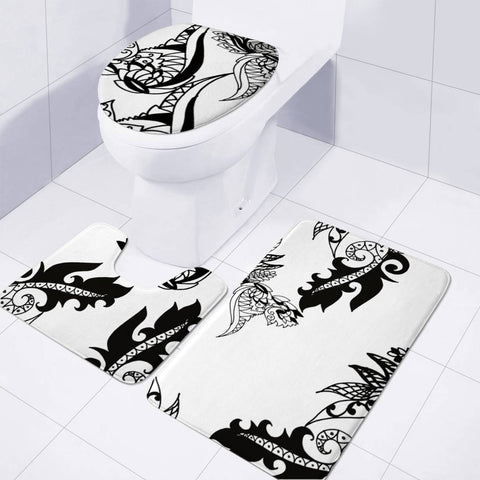 Image of White Toilet Three Pieces Set