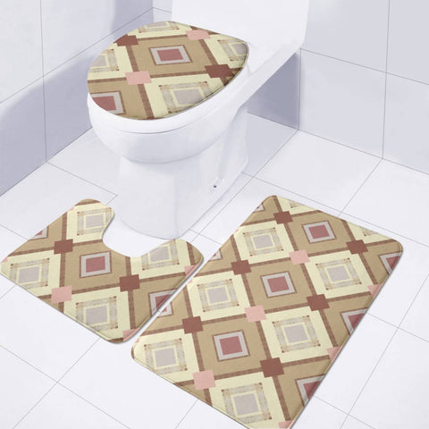 Image of Brown Toilet Three Pieces Set