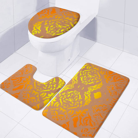 Image of Brown Toilet Three Pieces Set