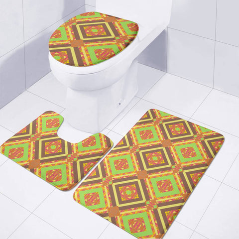 Image of Green Toilet Three Pieces Set