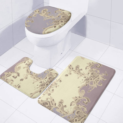 Image of Flowers Toilet Three Pieces Set