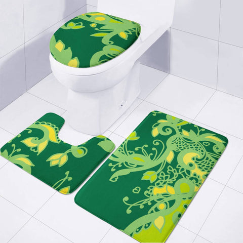 Image of Green Toilet Three Pieces Set