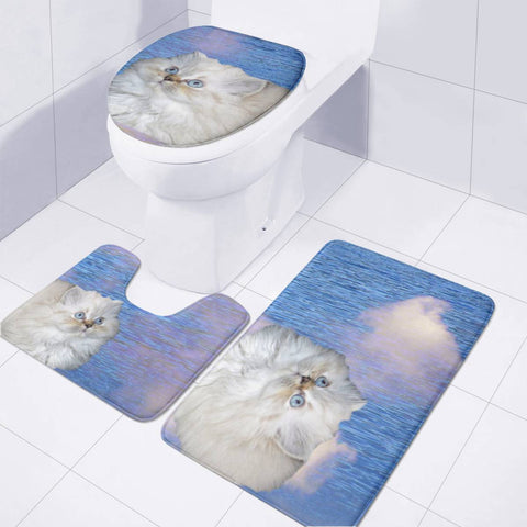 Image of Cat And Water Toilet Three Pieces Set