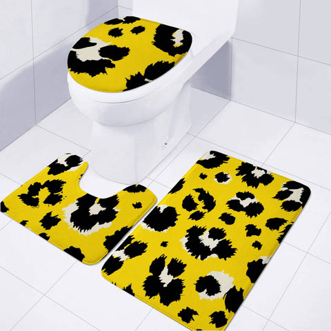 Image of Modern Abstract Animal Print Toilet Three Pieces Set