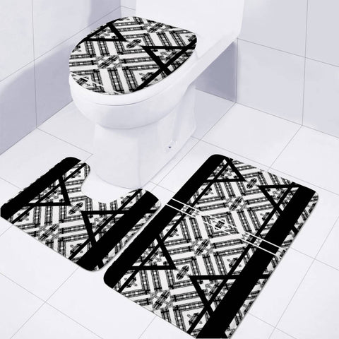 Image of Black Toilet Three Pieces Set