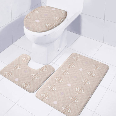 Image of Brown Toilet Three Pieces Set