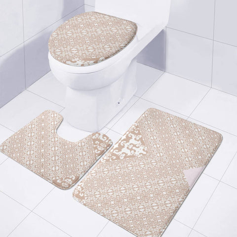 Image of Brown Toilet Three Pieces Set