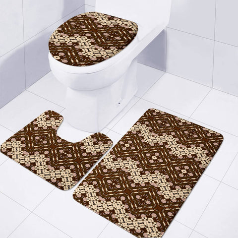 Image of Brown Toilet Three Pieces Set