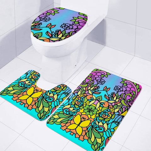 Image of Color Toilet Three Pieces Set