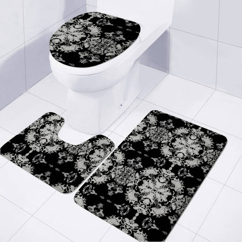 Image of Black Toilet Three Pieces Set