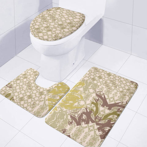 Image of Brown Toilet Three Pieces Set