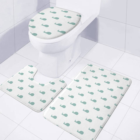 Image of Snails Silhouette Drawing Pattern Toilet Three Pieces Set