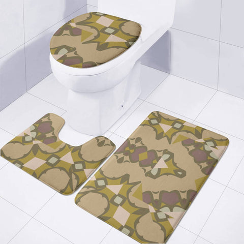 Image of Brown Toilet Three Pieces Set