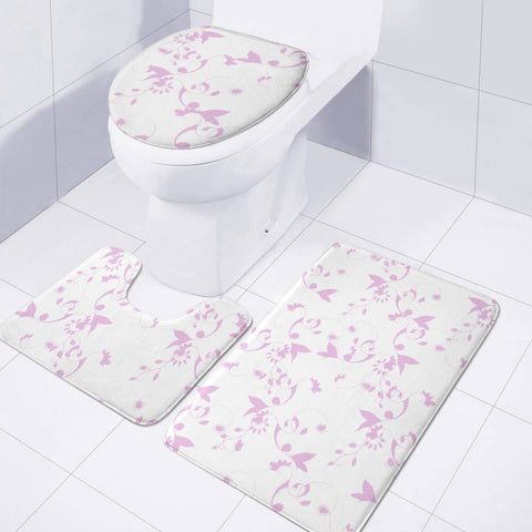 Image of Pink Toilet Three Pieces Set