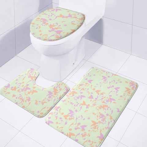 Image of Green Toilet Three Pieces Set