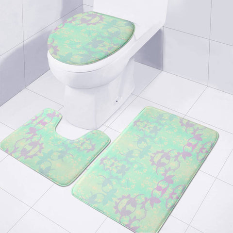 Image of Green Toilet Three Pieces Set