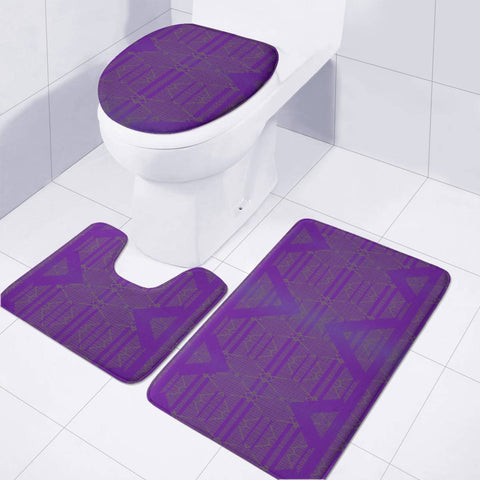 Image of Purple Toilet Three Pieces Set