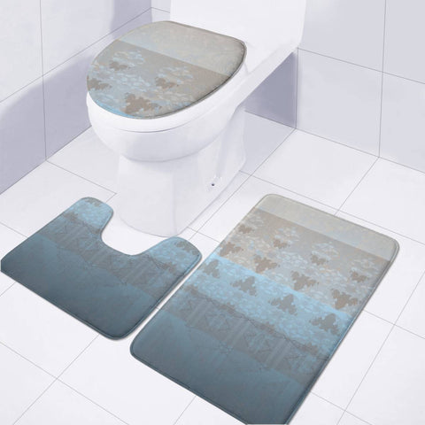 Image of Grey Toilet Three Pieces Set