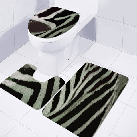 Image of Zebra Look Toilet Three Pieces Set