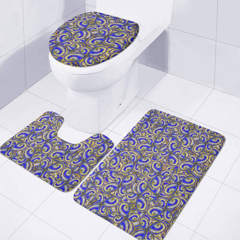 Image of Luxury Arabesque Ornate Pattern Toilet Three Pieces Set