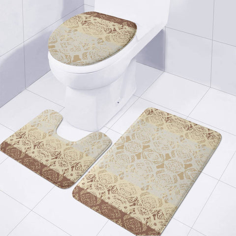 Image of Brown Toilet Three Pieces Set