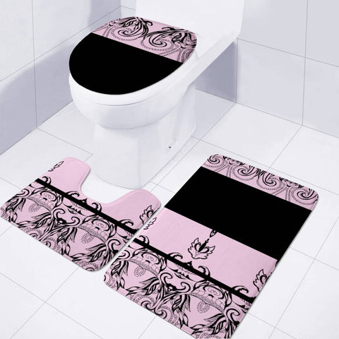 Image of Pink Toilet Three Pieces Set