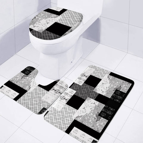 Image of Black Toilet Three Pieces Set