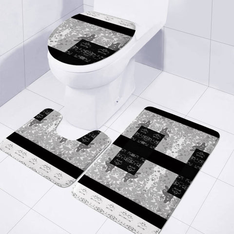 Image of Black Toilet Three Pieces Set