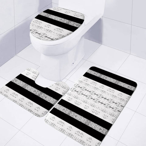 Image of Black Toilet Three Pieces Set