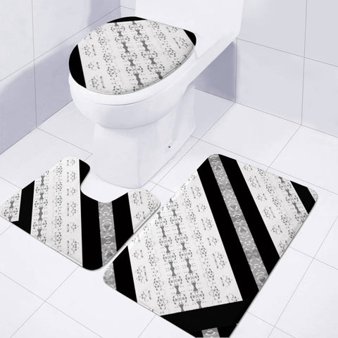 Image of Black Toilet Three Pieces Set