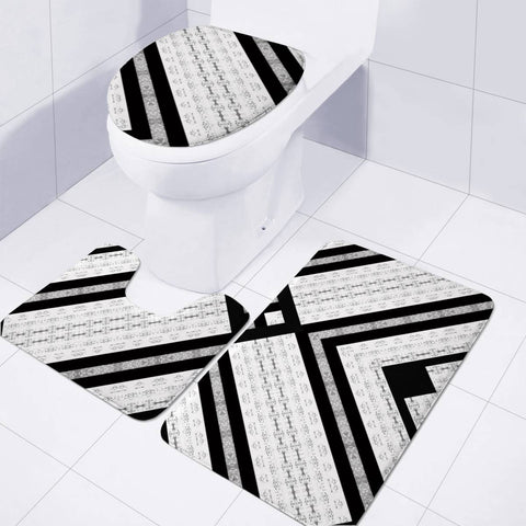 Image of Black Toilet Three Pieces Set