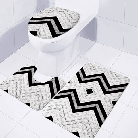 Image of Black Toilet Three Pieces Set