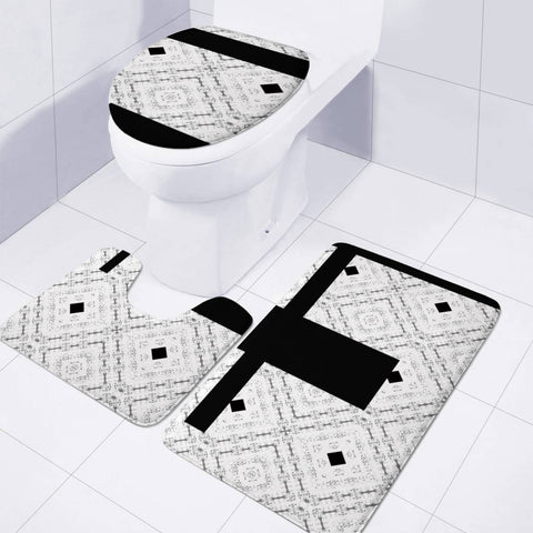 Image of White Toilet Three Pieces Set