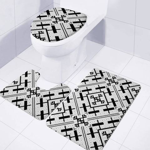 Image of White Toilet Three Pieces Set