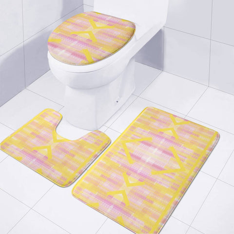 Image of Pink Toilet Three Pieces Set