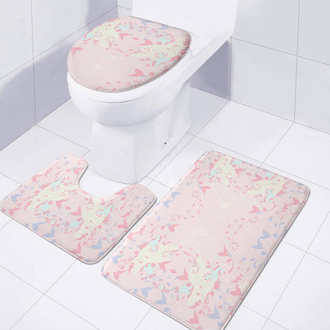 Image of Pink Toilet Three Pieces Set