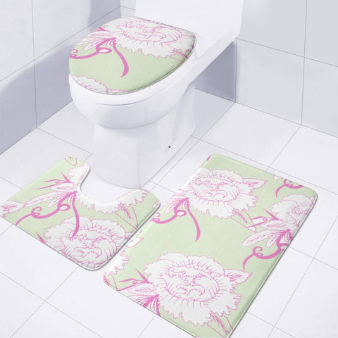 Image of Green Toilet Three Pieces Set