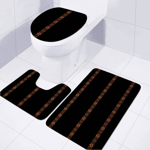 Image of Black Toilet Three Pieces Set