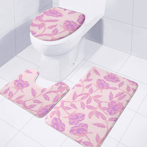 Image of Pink Toilet Three Pieces Set