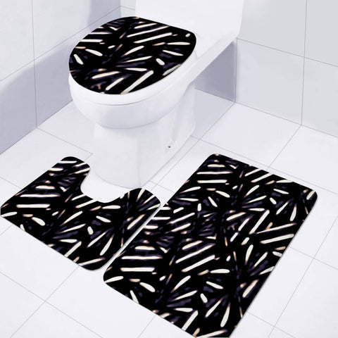 Image of Modern Zebra Print Pattern Toilet Three Pieces Set